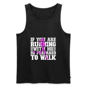Langsam Laufen Joggen - Slow Runner - Männer Premium Bio Tank Top - Schwarz - Vorne - Michal (187cm)