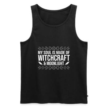 Hexen Sprüche | Hexe Hexerei Hexenwerk Geschenke - Männer Premium Bio Tank Top - Schwarz - Vorne - Michal (187cm)
