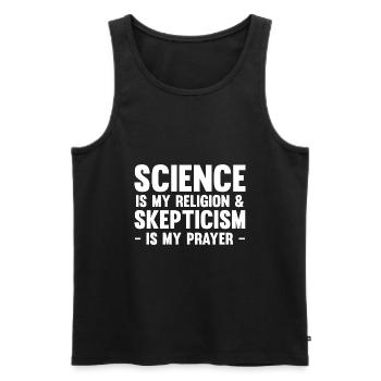 Atheismus - Männer Premium Bio Tank Top - Schwarz - Vorne - Michal (187cm)