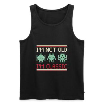 Video Games Zocken Gaming - Männer Premium Bio Tank Top - Schwarz - Vorne - Michal (187cm)