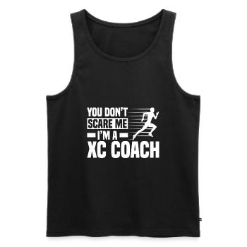 Crosslauf | Cross Country Läufer Berglauf Geschenk - Männer Premium Bio Tank Top - Schwarz - Vorne - Michal (187cm)