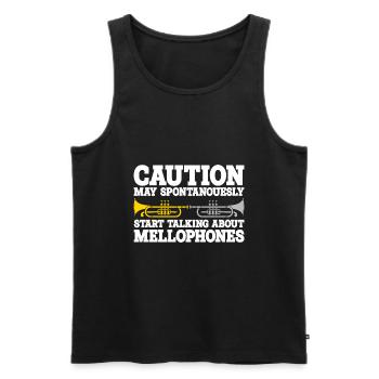 Mellophon Musikinstrument | Blaskapelle Geschenke - Männer Premium Bio Tank Top - Schwarz - Vorne - Michal (187cm)