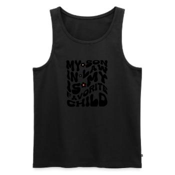 My Son In Law Is My Favorite Child Funny Family - Men's Premium Organic Tank Top - black - Front - AI Model Male 178 light (178cm)