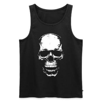 Crâne - Débardeur bio Premium Homme - noir - Devant - Michal (187cm)