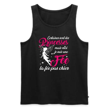 Certaines sont des princesses fée la pas chier - Débardeur bio Premium Homme - noir - Devant - Michal (187cm)