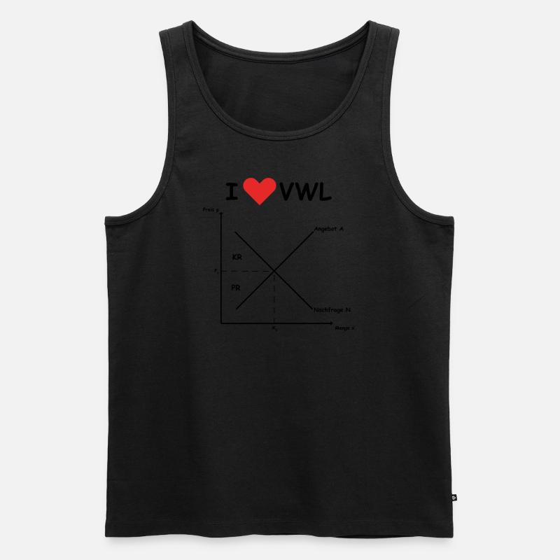 i herz vwl schwarz - Männer Premium Bio Tank Top - Schwarz