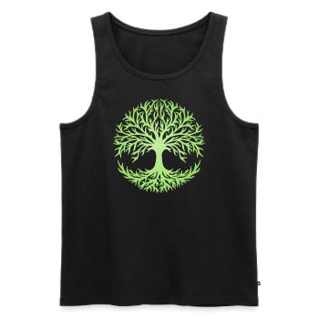 Baum des Leben, Yggdrasil, Keltisches Symbol - Männer Premium Bio Tank Top - Schwarz - Vorne - Michal (187cm)