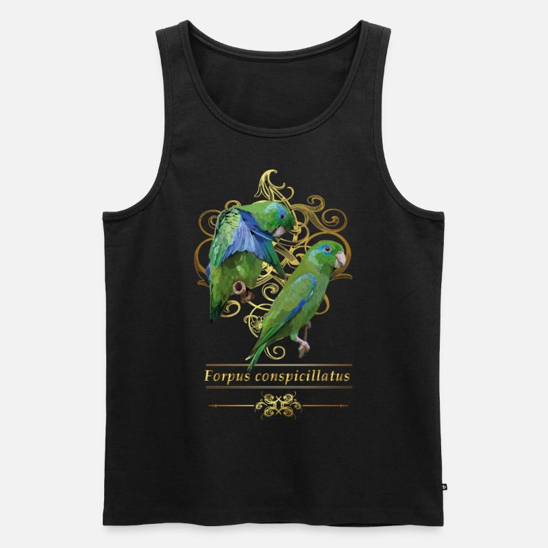 Cotorrita von Brille - Männer Premium Bio Tank Top - Schwarz