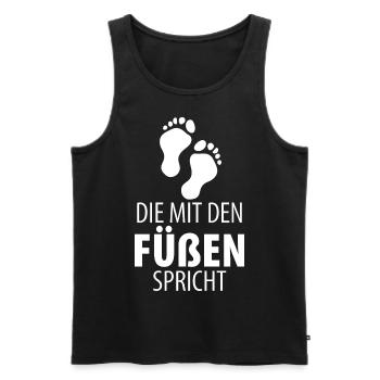 Fußpflege Pediküre Podologe Nagelstudio Geschenk - Männer Premium Bio Tank Top - Schwarz - Vorne - Michal (187cm)