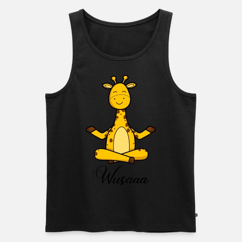 Auszeit Durchatmen Wusaaa Giraffe - Männer Premium Bio Tank Top - undefined