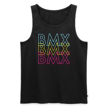 3 X BMX - Men's Premium Organic Tank Top - black - Front - AI Model Male 178 light (178cm)