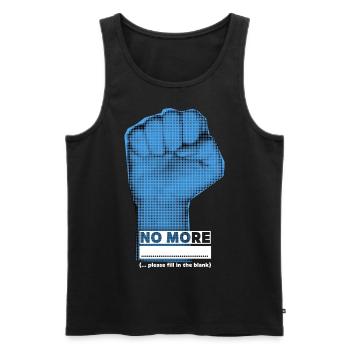 Geballte-Faust, Protestieren, Protest Spruch - Männer Premium Bio Tank Top - Schwarz - Vorne - AI Model Male 178 light (178cm)