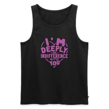 Break Up - 3 - Men's Premium Organic Tank Top - black - Front - AI Model Male 178 light (178cm)