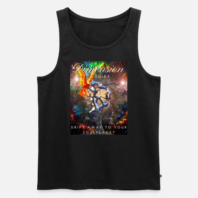 Dimension Guide - Männer Premium Bio Tank Top - Schwarz