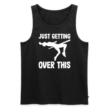 Stabhochspringer rüberspringen stab hochspringer - Männer Premium Bio Tank Top - Schwarz - Vorne - AI Model Male 178 light (178cm)