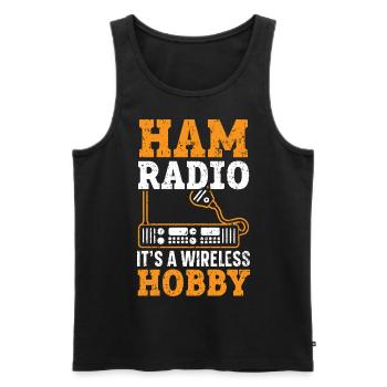 Ham Radio A Wireless Hobby Radio Radio - Men's Premium Organic Tank Top - black - Front - AI Model Male 178 light (178cm)