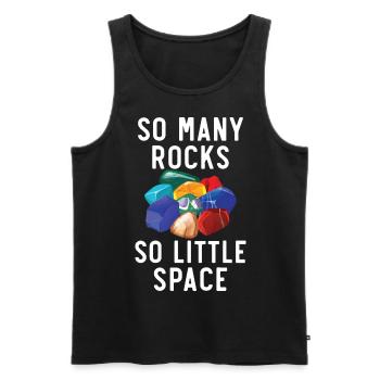 So many stones, so little space Collecting stones - Men's Premium Organic Tank Top - black - Front - Michal (187cm)