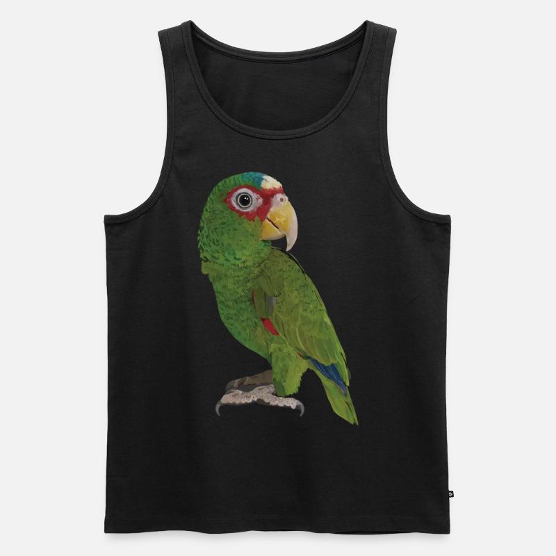 Der Blässstirnpapagei - Männer Premium Bio Tank Top - Schwarz