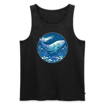 Wal, Meer, Walfisch, Unterwasser, Korallen, Natur - Männer Premium Bio Tank Top - Schwarz - Vorne - Michal (187cm)