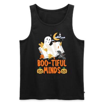 Boo-tiful Minds Wickedly Wise Teacher Halloween - Débardeur bio Premium Homme - noir - Devant - Michal (187cm)