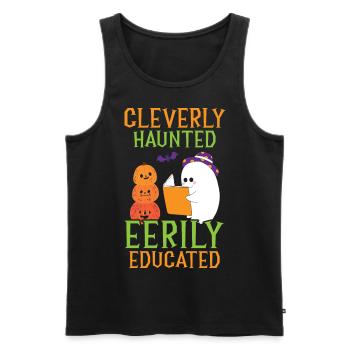 Clever ghostly characters Scary educated teacher H - Men's Premium Organic Tank Top - black - Front - AI Model Male 178 light (178cm)