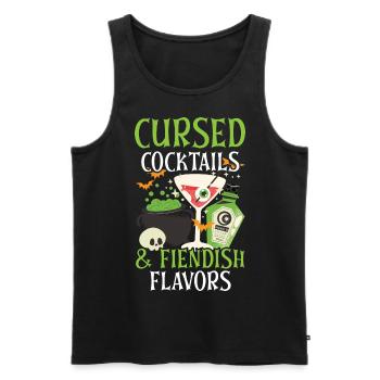 Cursed cocktails & devilish flavors - Men's Premium Organic Tank Top - black - Front - Michal (187cm)