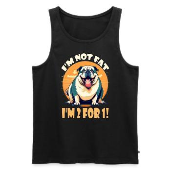 I'm not fat i'm 2 for 1! - Men's Premium Organic Tank Top - black - Front - AI Model Male 178 light (178cm)