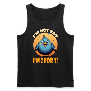 I'm not fat, I'm 2 for 1! - Men's Premium Organic Tank Top - black - Front - AI Model Male 178 light (178cm)