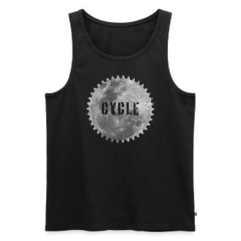 moon cycle ride - Men's Premium Organic Tank Top - black - Front - Michal (187cm)