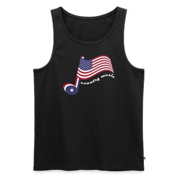 Country-Musik - Männer Premium Bio Tank Top - Schwarz - Vorne - AI Model Male 178 light (178cm)