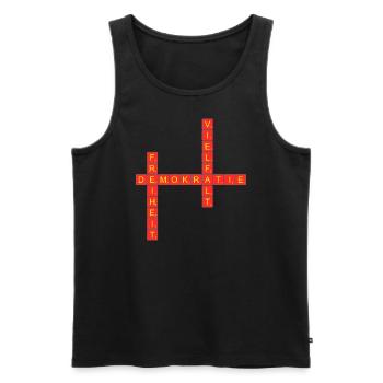 Leg' Dir die Demokratie! - Männer Premium Bio Tank Top - Schwarz - Vorne - AI Model Male 178 light (178cm)