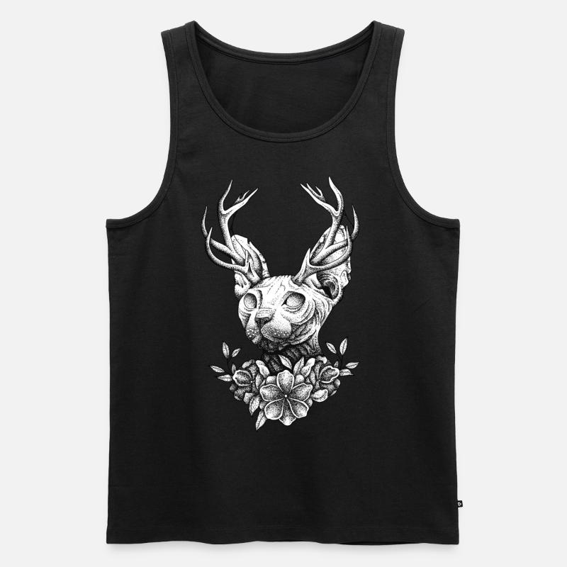 Katze - Männer Premium Bio Tank Top - Schwarz