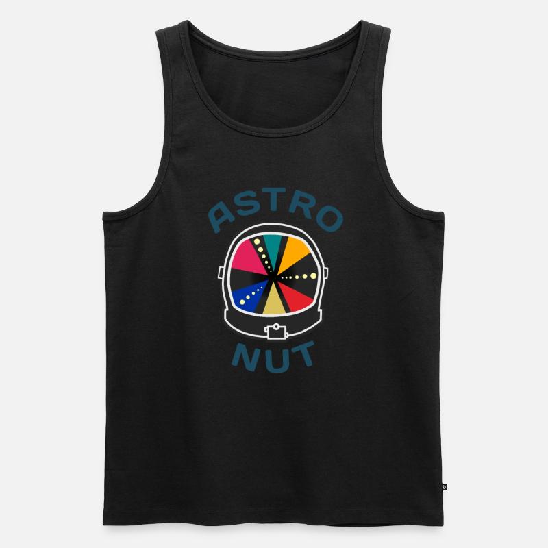 Astronaut Astro nut - Männer Premium Bio Tank Top - Schwarz