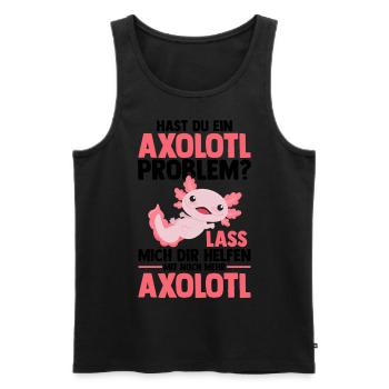 Axolotl - Men's Premium Organic Tank Top - black - Front - Michal (187cm)