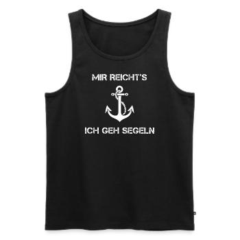 Mir reicht's ich geh segeln - Männer Premium Bio Tank Top - Schwarz - Vorne - AI Model Male 178 light (178cm)