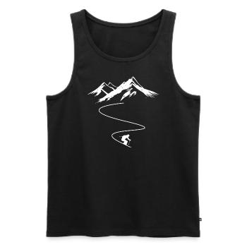 Conception de skis - Débardeur bio Premium Homme - noir - Devant - AI Model Male 178 light (178cm)