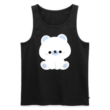 Cute Polar Bear - Men's Premium Organic Tank Top - black - Front - AI Model Male 178 light (178cm)