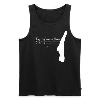 Das ist mein See! // Starnberger See - Liebe - Männer Premium Bio Tank Top - Schwarz - Vorne - AI Model Male 178 light (178cm)