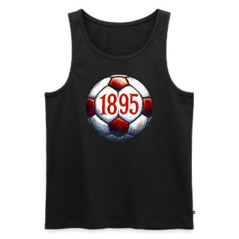 1895 Fußball - Männer Premium Bio Tank Top - Schwarz - Vorne - Michal (187cm)