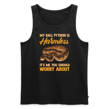 Harmlose Python Gefährlicher Halter Schlangen Fan - Männer Premium Bio Tank Top - Schwarz - Vorne - AI Model Male 178 light (178cm)