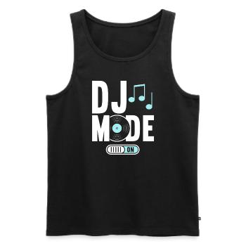 DJ Mode On Discjockey Humor - Männer Premium Bio Tank Top - Schwarz - Vorne - Michal (187cm)