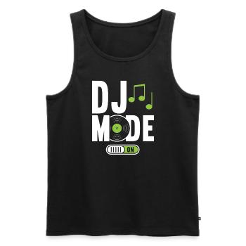 DJ Mode On Discjockey Humor - Männer Premium Bio Tank Top - Schwarz - Vorne - Michal (187cm)