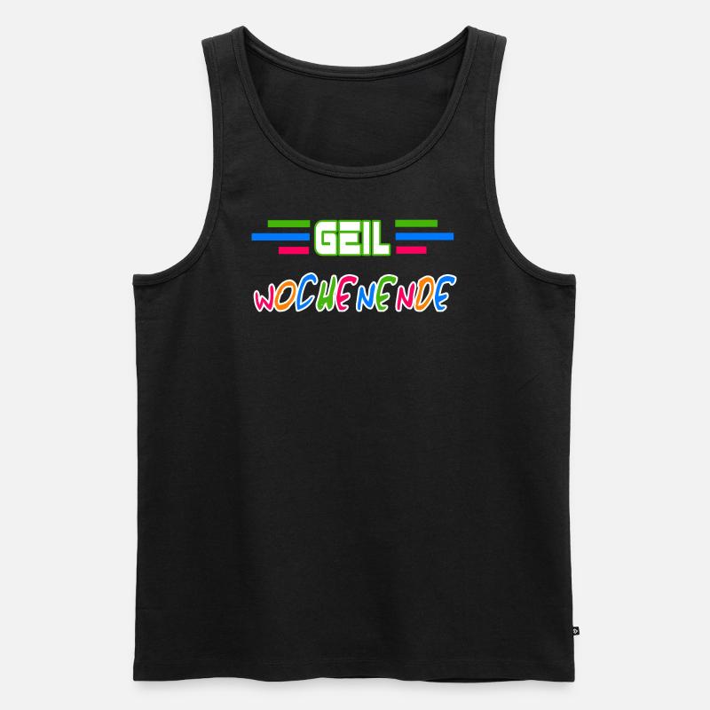Geil Wochenende - Männer Premium Bio Tank Top - Schwarz