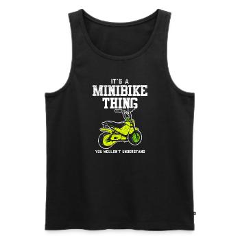Amateurs de minibike : c’est un truc de minibike - Débardeur bio Premium Homme - noir - Devant - Michal (187cm)