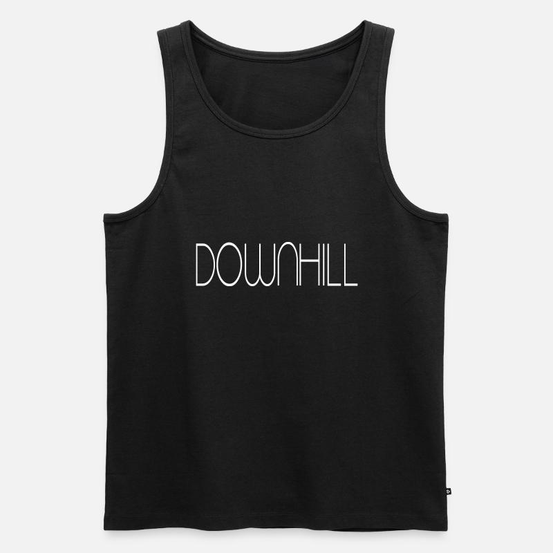 downhill - Männer Premium Bio Tank Top - Schwarz