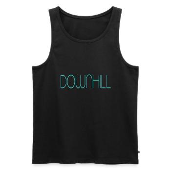 downhill - Männer Premium Bio Tank Top - Schwarz - Vorne - Michal (187cm)