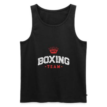 Équipe de boxe - Débardeur bio Premium Homme - noir - Devant - Michal (187cm)