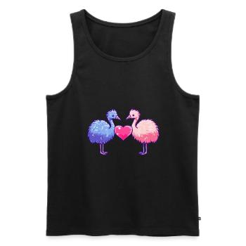 Strauß Paar Liebe Valentinstag - Männer Premium Bio Tank Top - Schwarz - Vorne - Michal (187cm)