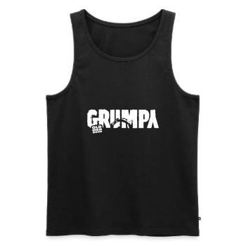 GRUMPY blanc - Débardeur bio Premium Homme - noir - Devant - Michal (187cm)