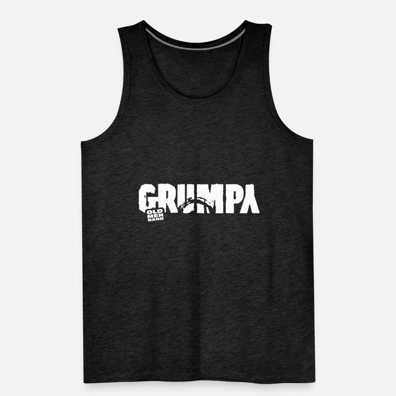 GRUMPY white Men's Premium Organic Tank Top